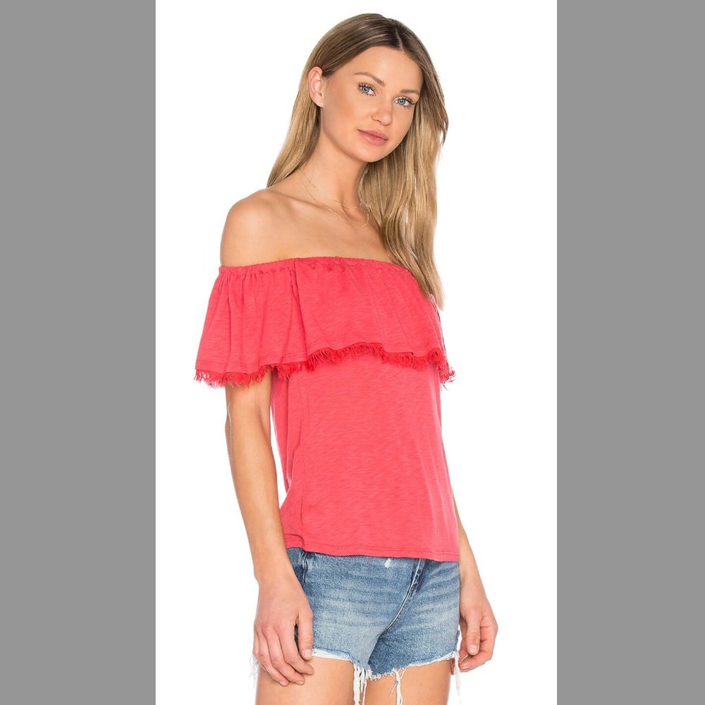 Splendid Off Shoulder Ruffle Top NWT - Picture 2 of 8